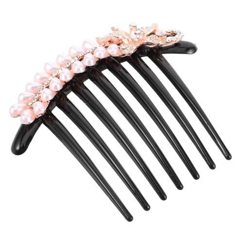 WEKADRIN Chinesische Haarnadel mit Perlen und Strass Vintage Haarkamm für Dickes Haar Dekorativer Haarspange Dutt accessoire Klassischer Haarschmuck für Damen und Festliche Anlässe von WEKADRIN