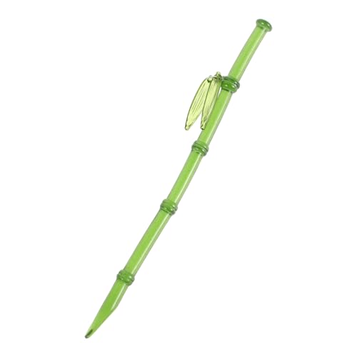 WEKADRIN Chinesische Haarnadeln Bambus Haarklammern Grün Retro Haarschmuck für Frauen Teens Handgefertigte Haarnadeln mit Bambusblatt perlen Vielseitig für Zopf Dutt Flechtfrisuren von WEKADRIN