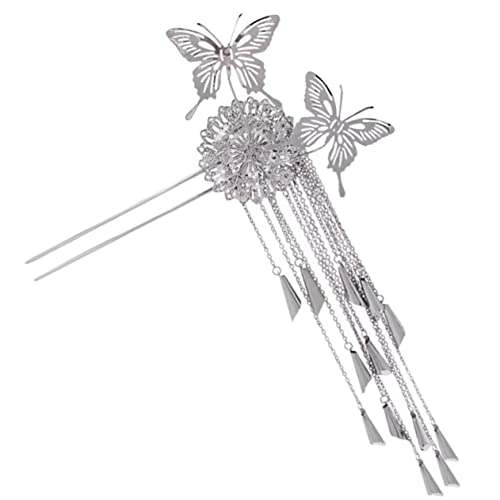WEKADRIN Chinesische U-förmige Haarnadel Mit Schmetterling Und Quasten Handgefertigte Haarschmuck Für Damen Für Cosplay Hochzeiten Und Besondere Anlässe von WEKADRIN