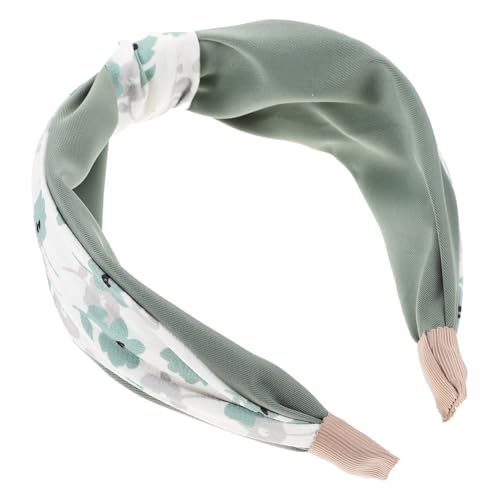 WEKADRIN Damen Stirnband mit Knoten Blumenmuster Breites Elastisches Haarband Vintage Stil Verstellbar Modischer Haarschmuck für Party Alltag und Fotoshootings von WEKADRIN