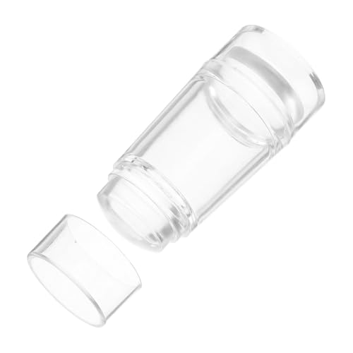 WEKADRIN Doppelkopf Silikon Nail Stamper mit Abdeckung und Schaber Transparenter Jelly Stempel für French Manicure und DIY Nail Art Vielseitiges Nagel Stamping Tool für Anfänger und Profis von WEKADRIN