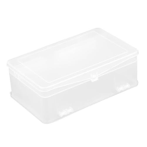 WEKADRIN Doppelseitige Aufbewahrungsbox Nagelwerkzeug Organizer aus Transparentem Kunststoff Große Fächer Nail Tools Storage Case für Schmuck und Bastelbedarf Stapelbar und Langlebig von WEKADRIN