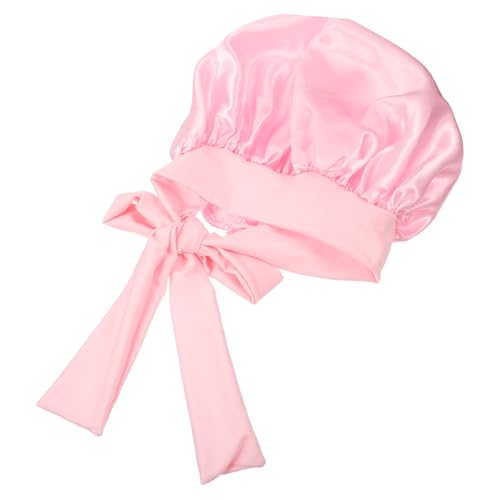 WEKADRIN Elastische Schlafhaube Satin mit Breitem Rand und Bindeband Wiederverwendbare Damen Turban Haarschutzmütze für Schlaf Make Up Haarkur Verstellbar und Komfortabel für Lange und von WEKADRIN