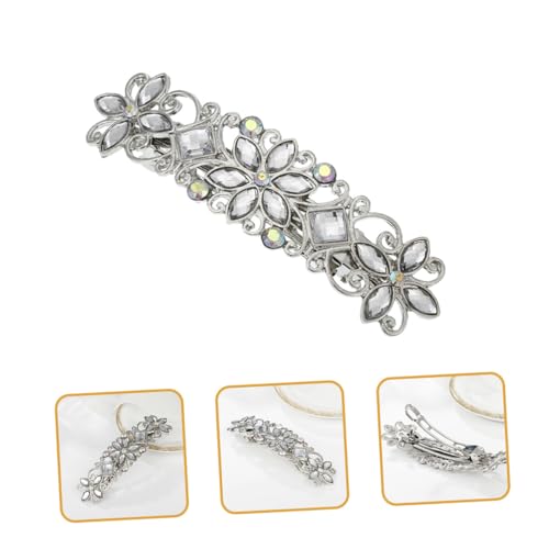 WEKADRIN Elegante Damen Haarklammer mit Funkelndem Strassblumen design Zarte Haarspange für Festliche Anlässe Komfortabel und Sicher Geschenk für Frauen und Mädchen von WEKADRIN