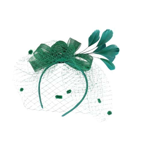 WEKADRIN Eleganter Braut Haarschmuck Netzstoff Haarclip Grün Party Kopfschmuck Damen Haarklammer Leicht und Langlebig für Hochzeit Fest Feier von WEKADRIN