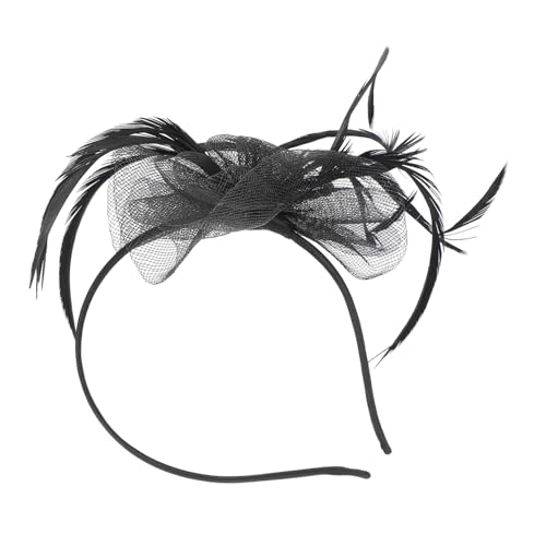 WEKADRIN Eleganter Brautschleier Haarreif mit und Mesh Design Leichter Hochzeitshaarschmuck für Cosplay Ball Fotoshooting und Festliche Anlässe Feine Verarbeitung Schwarzes Headband von WEKADRIN