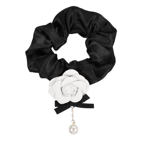 WEKADRIN Eleganter Elastischer Haargummi für Frauen Nahtloser Großer Dutt haarring Schwarzer Vintage Pferdeschwanzhalter Modisches Haarband für Dickes Haar Vielseitiges Haarschmuckzubehör von WEKADRIN