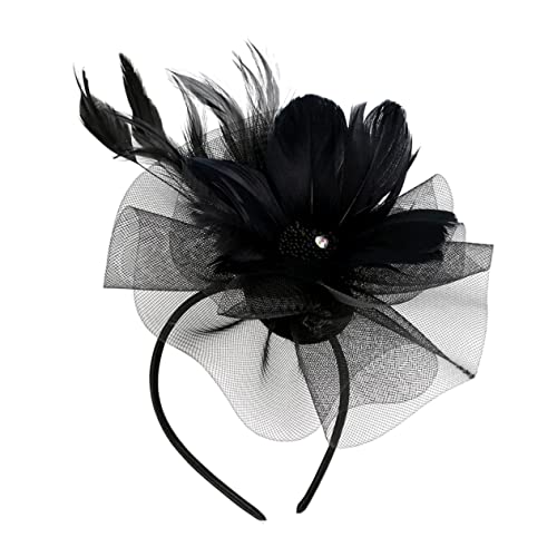 WEKADRIN 1stück Elegant Haarschmuck Mit Netz Und Federn Vielseitiges Party-accessoire Für Hochzeiten Tanzveranstaltungen Und Festliche Anlässe Für Frauen Und Mädchen von WEKADRIN