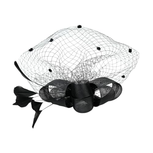 WEKADRIN Eleganter Schwarzer Mesh Haarclip Braut Haarschmuck Party Haarreif mit Feinem Netzdesign Stilvoller Damen Haarschmuck für Hochzeit und Besondere Anlässe von WEKADRIN