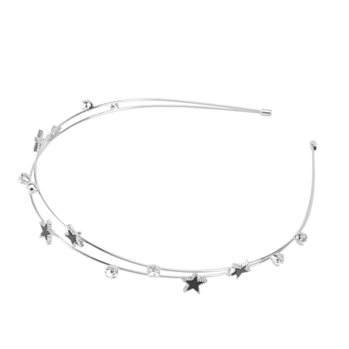 WEKADRIN Elegantes Doppellagiges Haarschmuck Stirnband mit Funkelnden Strass sternen Modisches Accessoire für Damen und Mädchen Geeignet für Hochzeit Party und Besondere Anlässe von WEKADRIN