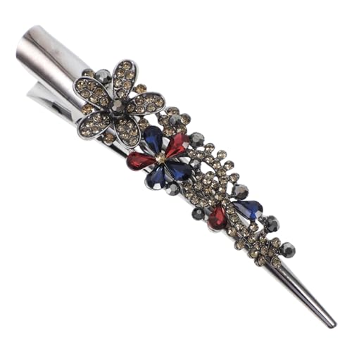 WEKADRIN Entenschnabel Clip Mit Strasssteinen Haarnadel Für Damen Haarspange Haarschmuck Bunt Dekorativ Für Frisieren Und Haarstyling von WEKADRIN