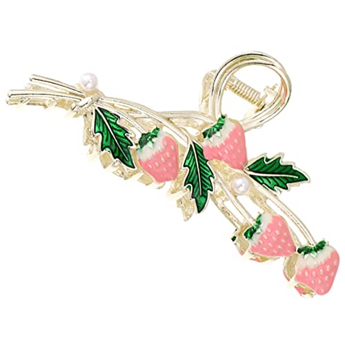 WEKADRIN Großer Haarklammer Für Dickes Haar Rutschfeste Kralle Mit Niedlichem Erdbeerdesign Hochwertiges Damen-haaraccessoire Für Hochzeit Und Freizeit Für Stylische Looks von WEKADRIN