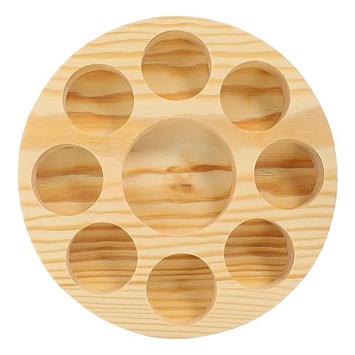 WEKADRIN Essigöl Aufbewahrungsbox Rund Fächer Ätherische Öle Organizer Ständer Robust Langlebig für Aromatherapie Flaschen Desktop Regal Zubehör von WEKADRIN