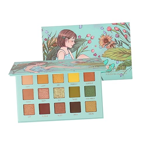 WEKADRIN Farben Lidschatten Palette Tragbar Pearly Kompakt Hochpigmentiert Make Up Zubehör Für Mädchen Frauen Anfänger Geeignet von WEKADRIN