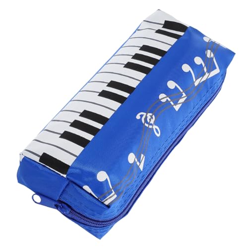 WEKADRIN Stiftehaltertasche Aus Canvas Mit Klaviertastatur-Design Federtasche Zum Tragen Organizer Für Bleistifte Und Stifte Geräumige Tasche Für Mädchen Und Erwachsene von WEKADRIN