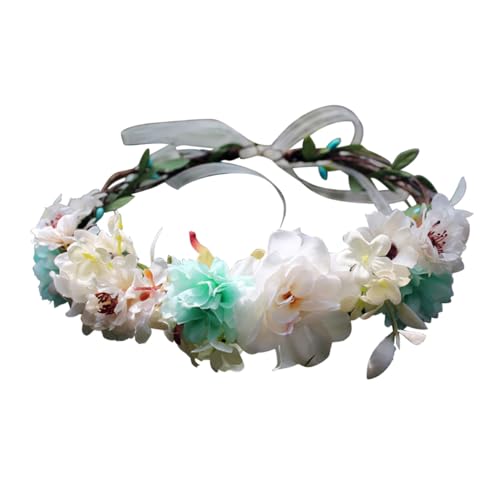 WEKADRIN Floral Crown Headband Mädchen Verstellbar Natürlich Wirkender Blumenkranz Haarschmuck für Hochzeit Party Festival Kommunion Mädchenfest Accessoire Zufällige Farbe Zufällige Farbe von WEKADRIN
