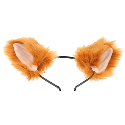 WEKADRIN Fuchsohren Stirnband Plüsch Haarreif Cosplay Kostüm Zubehör Unisex Tierohren Haarschmuck für Party Karneval von WEKADRIN