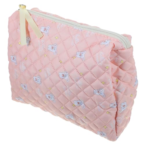 WEKADRIN Gesteppte Kosmetiktasche mit Großem Fassungsvermögen Robustes Reise Kulturbeutel für Damen Geräumige Make Up Tasche mit Muster für Unterwegs und Täglichen Gebrauch von WEKADRIN
