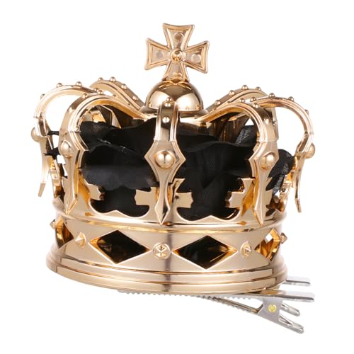 WEKADRIN Goldener Haarschmuck Cosplay Party Haarclip für Damen Halloween Königin Stirnband Festlich Langlebig und Einfach zu Tragen von WEKADRIN
