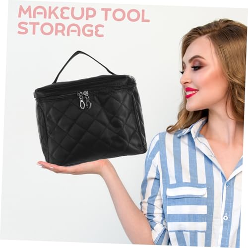 WEKADRIN Große Kosmetiktasche mit Faltbarem Spiegel Wasserabweisend Reißverschluss Multifunktionaler Kulturbeutel für Frauen Geräumiger Make up Organizer für Reisen und Camping von WEKADRIN