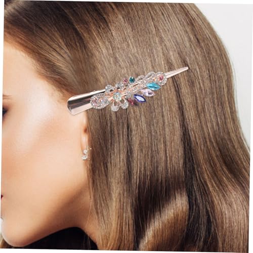 WEKADRIN Große Retro Haarklammer Damen Haarspange mit Zirkonia Rutschfeste Haarklammer für Dickes Haar Stylische Vintage Haarclip für Frauen und Mädchen Langlebiger Friseurbedarf Schonend von WEKADRIN