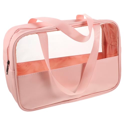 WEKADRIN Große Transparente Make Up Tasche Reise Kosmetiktasche Kulturbeutel Organizer aus PU Leicht Langlebig für Damen und Herren Reiseaufbewahrung von WEKADRIN