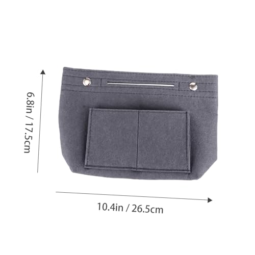 WEKADRIN Großer Filz Makeup Organizer Kosmetiktasche mit Hoher Strapazierfähigkeit Multifunktional als Kulturbeutel und Innentasche für Damen und Reisen Grauer Langlebiger Schminkbeutel von WEKADRIN