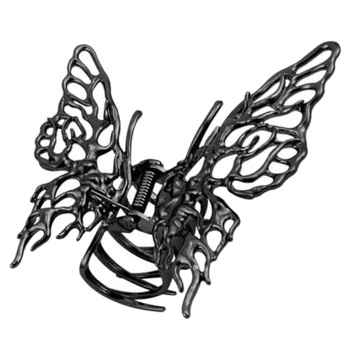 WEKADRIN Großer Schmetterling Haarklammer Damen Haarkralle mit Elastischem Federmechanismus Rutschfest für Alltag Party Hochzeit und Sport Stilvoller Haarhalter für Mittleres Dickes Haar von WEKADRIN