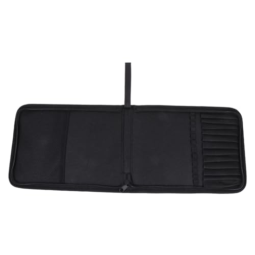 WEKADRIN Großes Federmäppchen mit Fächern aus Oxford Reißverschluss Stifttasche zur Aufbewahrung von Stiften und Pinseln Robustes Stifteetui für Schule und Büro Schwarz von WEKADRIN