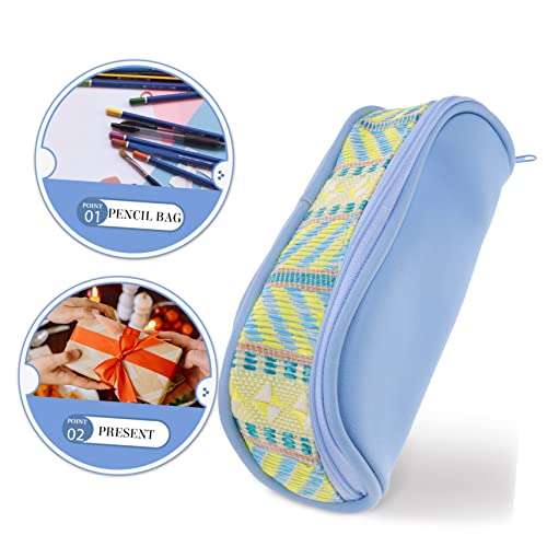 WEKADRIN Großes Stifteetui mit Reißverschluss Multifunktionale Federmäppchen für Schule und Büro Tragbare Stifttasche mit Cartoon Design Großer Stauraum für Stifte Lineal Notizen Praktisch von WEKADRIN