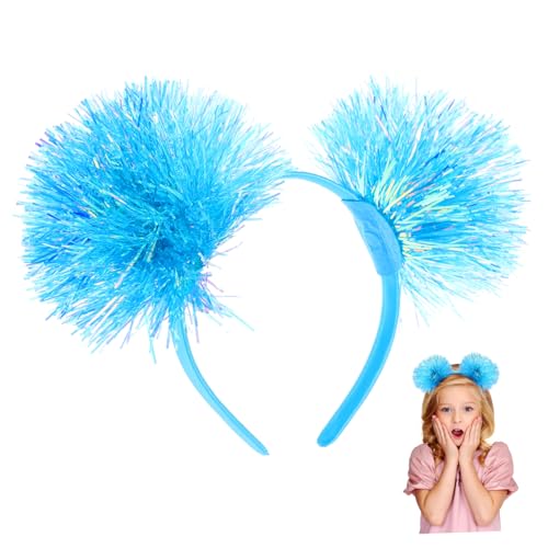 WEKADRIN Haarreif mit Glitzerbällen Leichtes Stirnband für Geburtstag Karneval Cosplay und Party Weiches Bequemes Haarschmuck Accessoire für Jungen und Mädchen von WEKADRIN