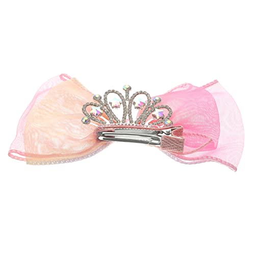 WEKADRIN Haarschleifen mit Kronenform Zarte Netzschleifen Haarspange für Mädchen Leichte Haarklammer in Farbverlauf Sicherer und Langlebiger Haarschmuck für Alltag und Geschenke von WEKADRIN