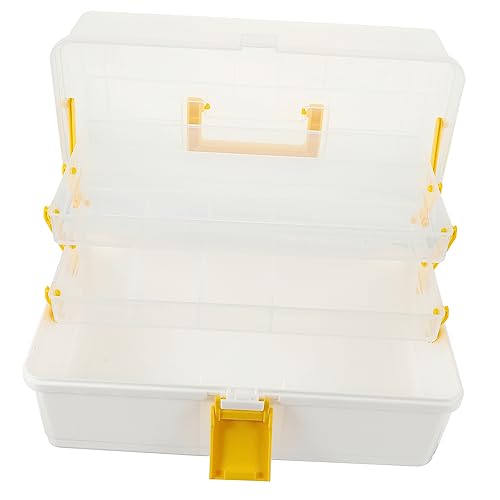 WEKADRIN Haarschmuck Aufbewahrungsbox Große Kapazität Mehrlagig aus Geruchsfreiem Kunststoff Sicher und Praktisch Organizer für Haarspangen Haarnadeln und Haarbänder Einfach zu Öffnen von WEKADRIN