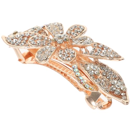 WEKADRIN Haarspange für Dickes Haar Damen Große Strass Blume Haarklammer Robuster Frühlingsclip für Pferdeschwanz Ästhetisches Haarschmuck Accessoire Vielseitig für Alltag und von WEKADRIN