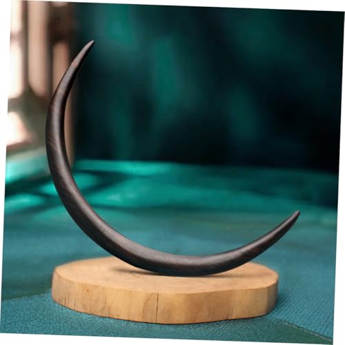 WEKADRIN Handgefertigte Holz haarforke Halbmondform Retro Haarstab für Damen Haarknoten Langes Haar Styling Zubehör Robust und Dekorativ Geeignet für Alltag Hochzeit Party und Geschenk von WEKADRIN