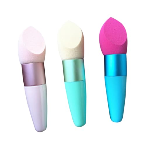 WEKADRIN Handhabbarer Make Up Schwamm aus Premium Silikon Wiederverwendbar und Leicht zu Reinigen für Foundation Concealer und Highlighter mit Zufälliger Farbe für Frauen Zufällige Farbe von WEKADRIN