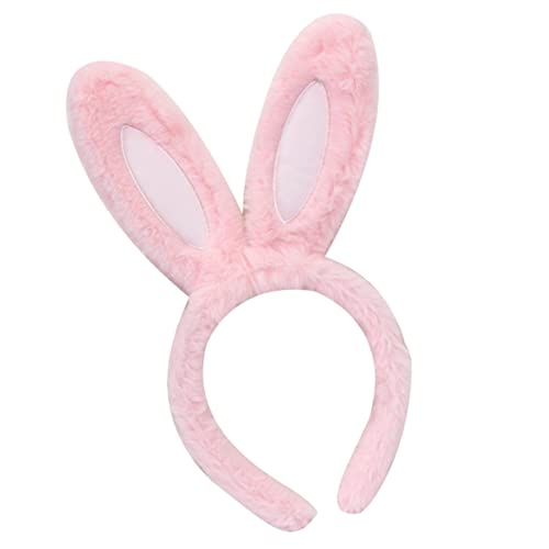 WEKADRIN Kaninchenohr Haarband Für Junge Mädchen Osterhase Ohren Stirnband Plüsch Hasenohren Haarreif Ostern Kopfschmuck Für Mädchen Und Frauen von WEKADRIN