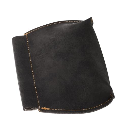 WEKADRIN Kompakte Herren Geldbörse mit Automatischem Verschluss Münzfach Portables Portemonnaie in Schwarz Leichter Kosmetik Organizer mit Geräumigem Innenfach für Unterwegs von WEKADRIN