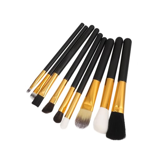 WEKADRIN Kosmetik Pinsel Aufbewahrungstasche PU Leder Make Up Organizer mit Knopfverschluss Tragbar Leicht Schutz für Pinsel Unterwegs und Zuhause Schwarzer Schminkpinsel Beutel von WEKADRIN