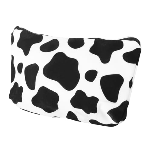 WEKADRIN Kosmetiktasche Damen Cow Pattern Waschbeutel Leicht Tragbar Kulturbeutel Schminktasche Makeup Organizer Kleine Aufbewahrungstasche Für Reisen Alltag von WEKADRIN