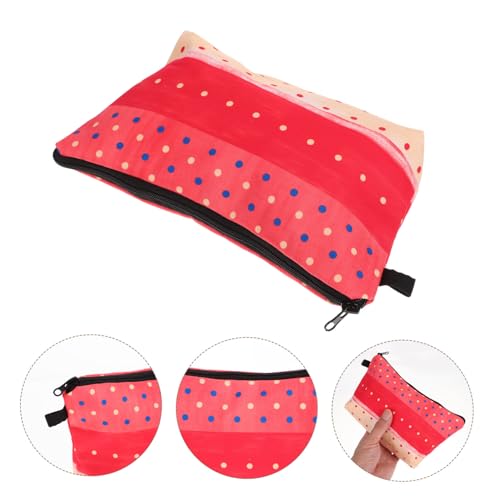 WEKADRIN Kosmetiktasche Damen Reise Make up Tasche Kleine Schminktasche mit Farbigen Punkten Hochkapazitiv Leicht Tragbar Für Alltag Büro Schule Outdoor von WEKADRIN