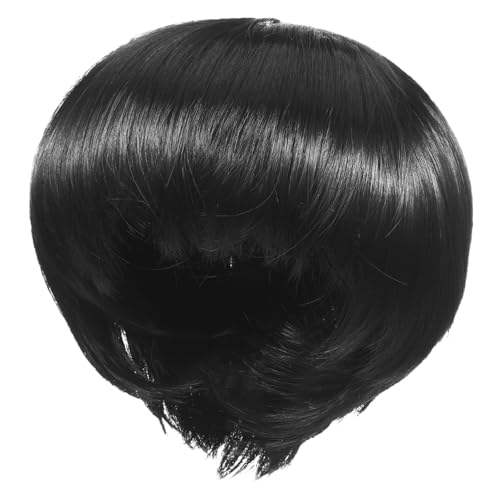 WEKADRIN Kurze Bob Perücke mit Natürlichen Bangs für Damen Atmungsaktive Synthetische Haare Realistische Textur Vielseitig Stylbar für Alltag Party und Cosplay Schwarz von WEKADRIN