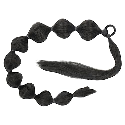 WEKADRIN Lange Afro Bubble Pferdeschwanz Haarverlängerung für Schwarze Frauen Synthetische Extension Natürlich Wirkendes Haarteil Vielseitig für Party Festival Cosplay Einfach zu Stylen von WEKADRIN
