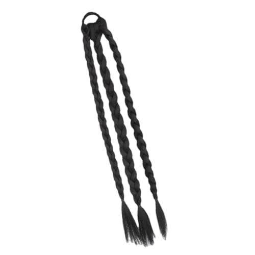 WEKADRIN Lange Geflochtene Pferdeschwanz Haargummi Haarverlängerung Elastisch Natürliches Synthetisches Haarvolumen für Damen Mädchen Vielseitig Tragbar von WEKADRIN