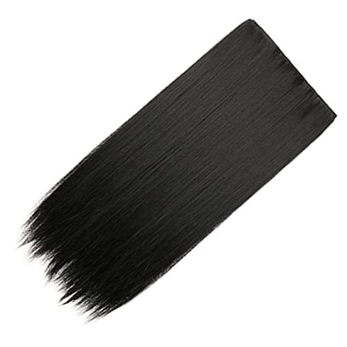 WEKADRIN Lange Gerade Haarverlängerung Clip-in Synthetisches Haarteil Für Damen Hochtemperatur Bequem Wiederverwendbar Für Voluminöse Frisuren Und Individuelle Styles von WEKADRIN