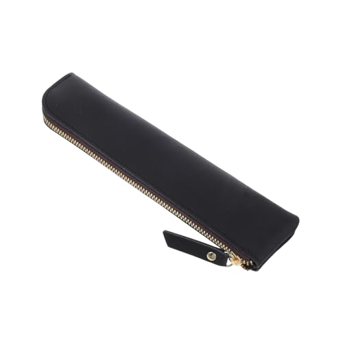 WEKADRIN Leder Federmäppchen Groß Fassungsvermögen Robustes Vintage Stiftetui für Schüler Jugendliche und Reisende Handgefertigt Reißverschluss Organizer für Stifte Marker von WEKADRIN