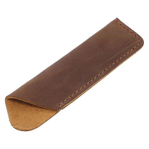 WEKADRIN Leder Stiftkoffer für Home Office und Schule Handgefertigter Vintage Multi Stifte Beutel aus Hochwertigem Rindsleder für Schreibwaren und Geschenkideen von WEKADRIN