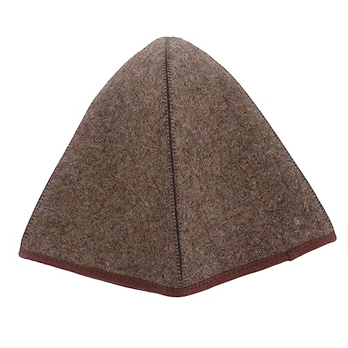 WEKADRIN Leichter Atmungsaktiver Sauna Hut aus Dickem Wollfilz Schützend vor Hitze Passend für Damen mit Langem Vollem Haar Vielseitiger Badekappen Ersatz für Sauna und Duschen von WEKADRIN