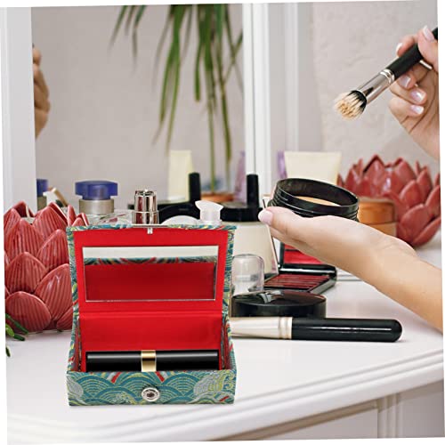 WEKADRIN Lippenstift Etui aus Strapazierfähigem Chinesischer Stil Leicht Kompakt Praktisch für Handtasche Kosmetiktasche Organizer für Lippenstifte Unterwegs von WEKADRIN
