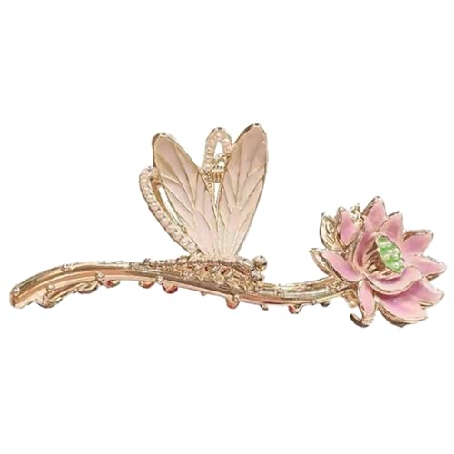 WEKADRIN Lotusblumen Metall Haarklammer Rutschfester Haarschmuck für Damen Langlebiger Chinesischer Klauenclip für Dickes und Langes Haar Geeignet von WEKADRIN
